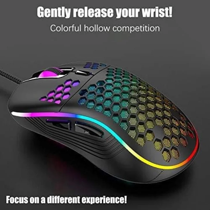 RGB Led Işıklı 6 Tuşlu 7200DPI Gaming Oyuncu Mouse Siyah