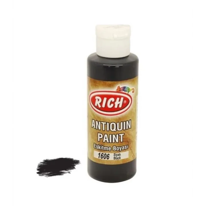 Mey İthalat® Rich 1606 Siyah 120 ml Eskitme Ahşap Boyası