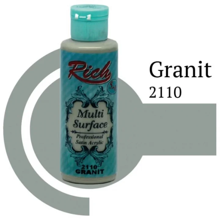 Mey İthalat® Rich Multi Surface 2110 Granit Akrilik Boya 120 cc