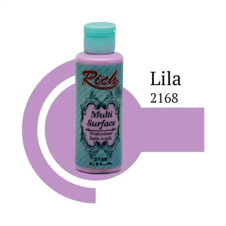 Mey İthalat® Rich Multi Surface 2168 Lila Akrilik Boya 120 cc