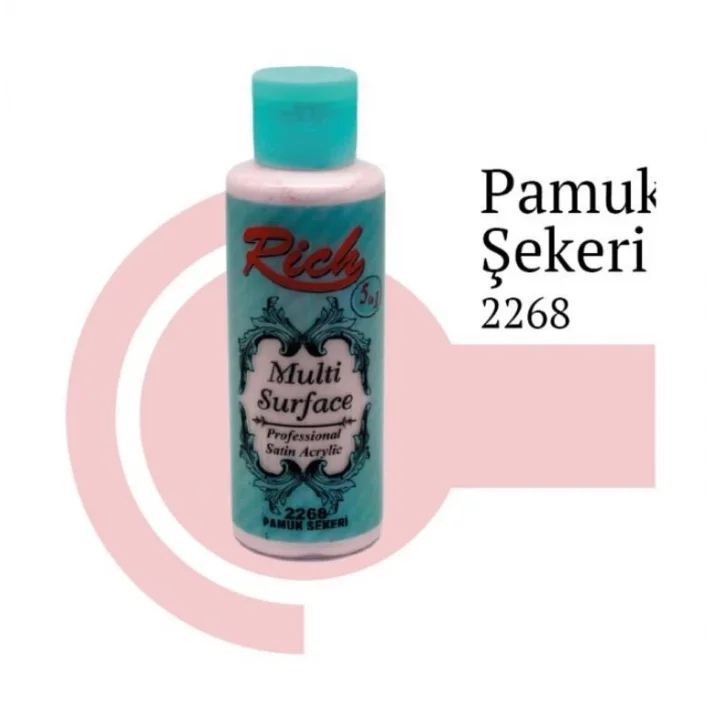 Mey İthalat® Rich Multi Surface 2268 Pamuk Şekeri Akrilik Boya 120 cc
