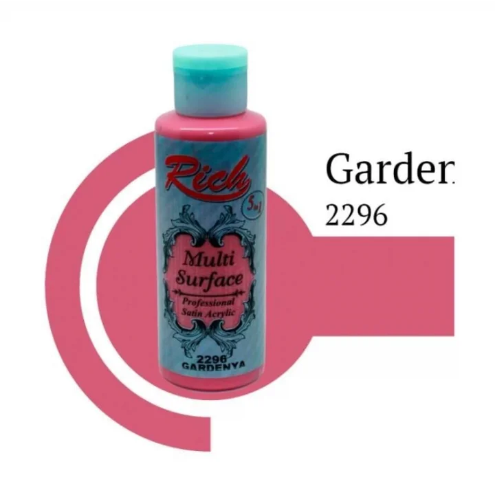 Mey İthalat® Rich Multi Surface 2296 Gardenya Akrilik Boya 120 cc