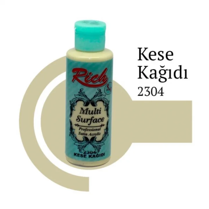 Mey İthalat® Rich Multi Surface 2304 Kese Kağıdı Akrilik Boya 120 cc