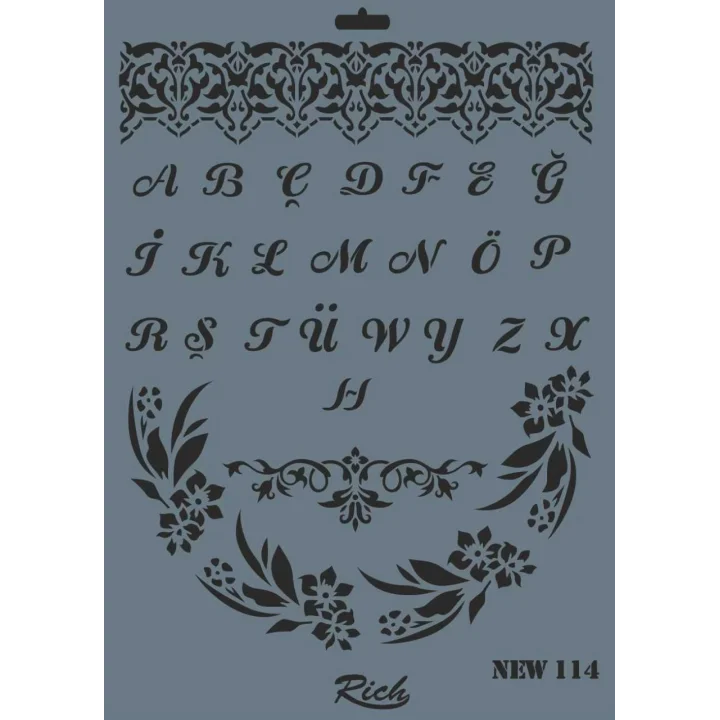 Mey İthalat® Rich New Seri N-114 Stencil 35x25 cm
