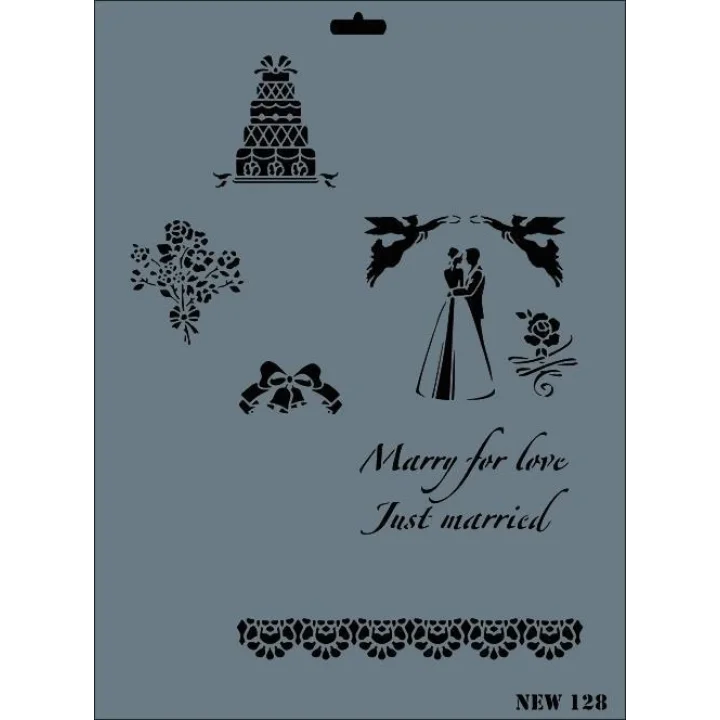 Mey İthalat® Rich New Seri N-128 Stencil 35x25 cm