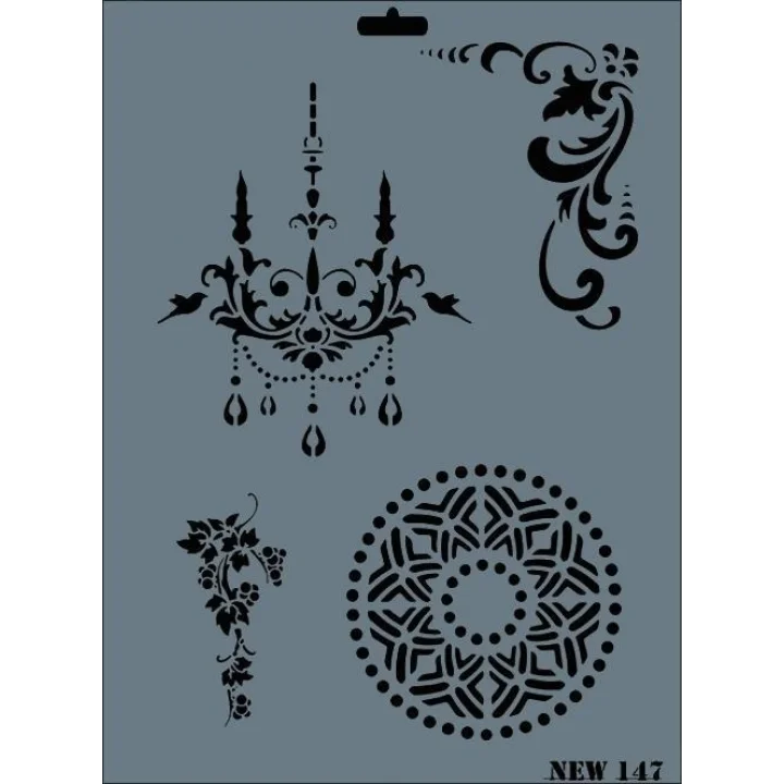 Mey İthalat® Rich New Seri N-147 Stencil 35x25 cm