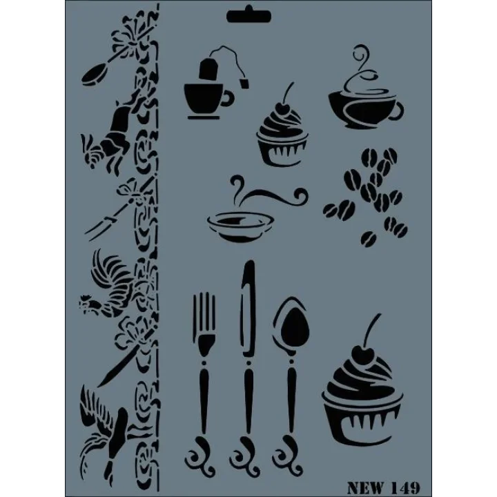 Mey İthalat® Rich New Seri N-149 Stencil 35x25 cm