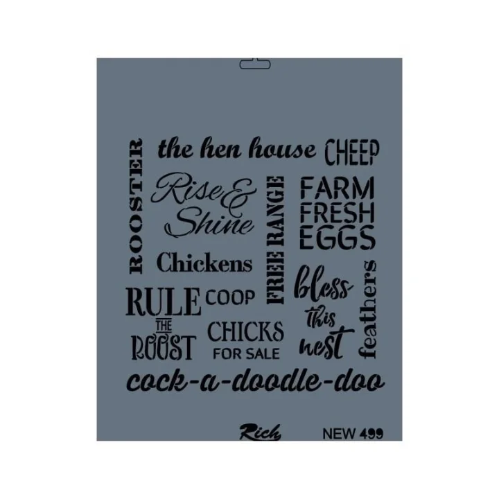 Mey İthalat® Rich New Seri N-499 Stencil 35x25 cm