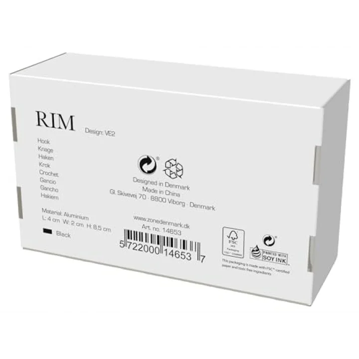 Rim kanca, 4 x 2 x 8,5 cm, siyah