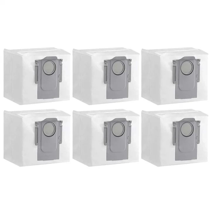 Roborock S8 Plus/ S8 Pro Ultra/ S7 MaxV Ultra/ S7 Pro Ultra/ Q7 Plus/ Q7 Max / Q7 MaxPlus/ Q8 Max Plus/ Q5 Pro Plus Elektrikli Süpürge 3L Otomatik Boşaltma Yuvasına Uyumlu 6 Adet Toz