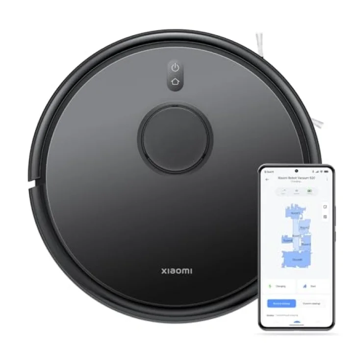 Robot Vacuum S20, 5000Pa Emiş Gücü, Akıllı Robot Süpürge, Siyah