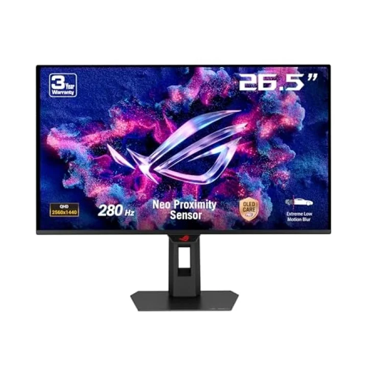 ROG STRIX XG27ACDMS 26.5 QD-OLED 2560x1440 0.03ms 280Hz 250cd DP HDMI USB-C VESA 3YIL ELMB, HDR 400 True Black, PİVOT,NEO YAKINLIK SENSÖRÜ,%99 DCI-P3,10BİT,USB-C PD15W MONİTÖR