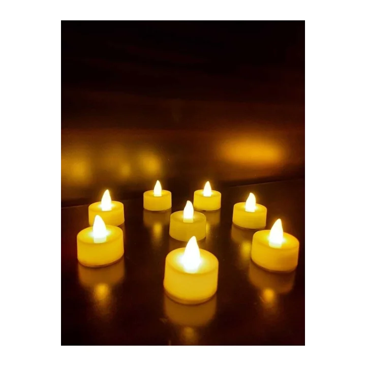 Roseroi Led Mum Tealight Sarı Işık Pilli 8 Adet
