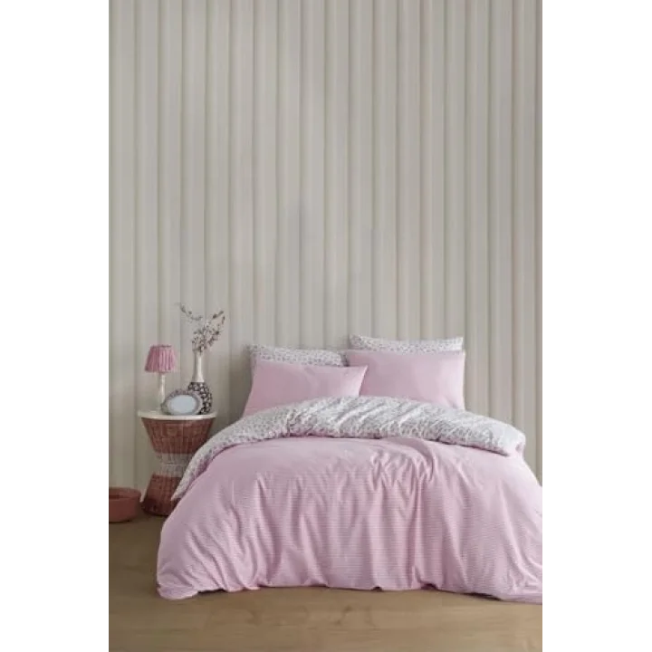 Rosie Çift Kişilik Düz Çarşaf, Pembe