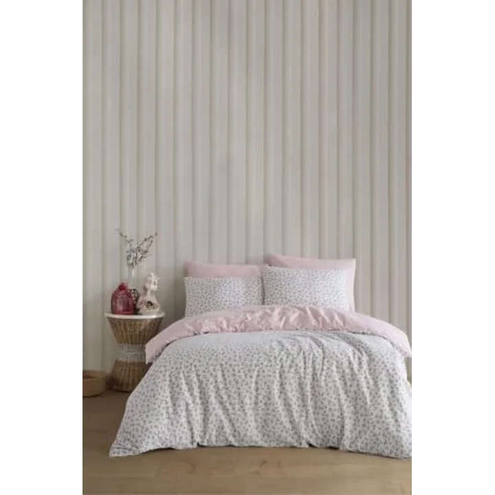 Rosie Tek Kişilik Ranforce Nevresim Seti, Pembe