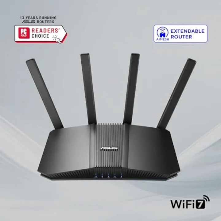RT-BE82U WiFi7 BE6500 Dual Band Gigabit Extendable Router