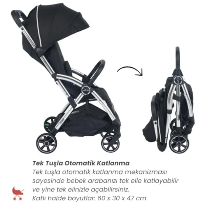 Ruby Kabin Boy Bebek Arabası Siyah