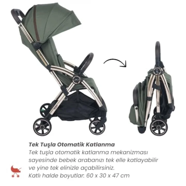 Ruby Kabin Boy Bebek Arabası Yeşil