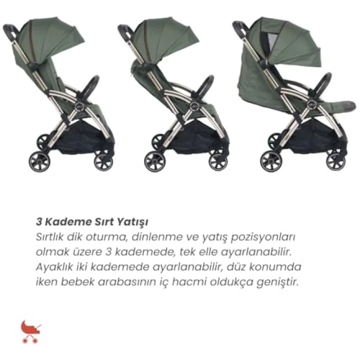 Ruby Kabin Boy Bebek Arabası Yeşil