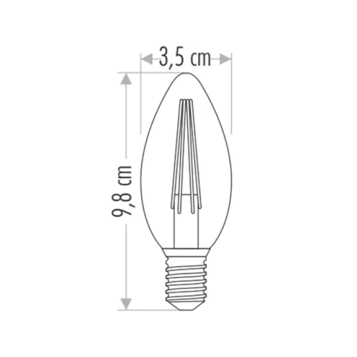 Rustik LED Ampul 4 W E14 Duylu Amber Rengi CT-4280