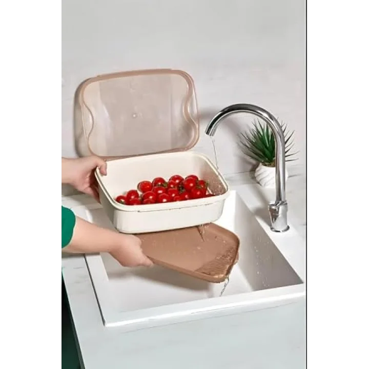 Rüya Süzgeçli Saklama Kabı 4500 Ml, Kumsal