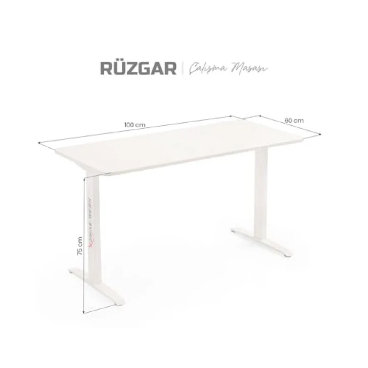 Rüzgar Çalışma Masası Beyaz 100x60 cm