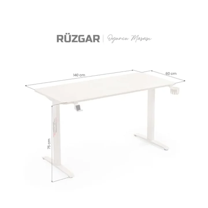 Rüzgar Oyuncu Masası Beyaz (140x60)