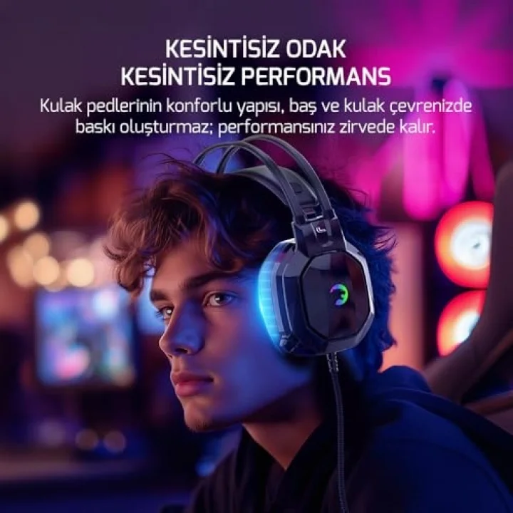 Ryo Siyah 7.1 Surround Rainbow Gaming (Oyuncu) Kulaklık