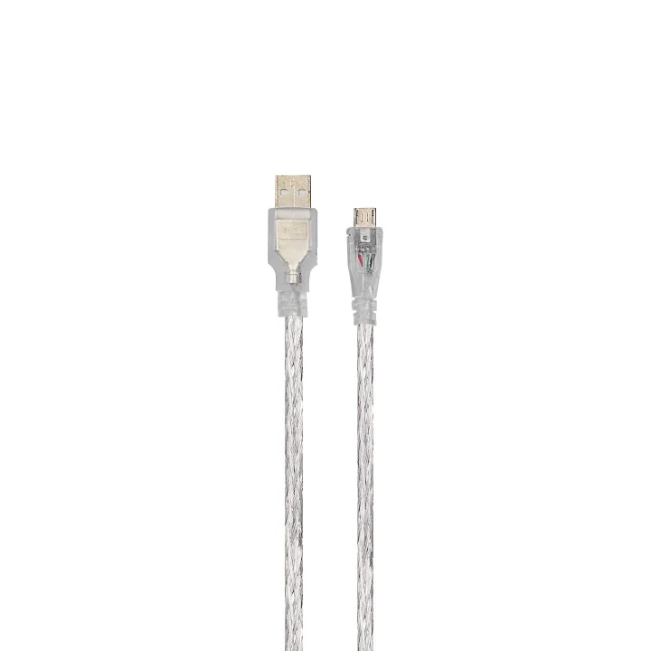 S-Link SLX-420 PS4 Kol Şarj Kablosu, 1.5 Metre Micro USB Şarj ve Data Kablosu, 2000mA USB-A to Micro USB Kablo, DualShock 4 Oyun Kolu Telefon Tablet Araç Kamerası ve Uyumlu Cihazlar İçin Şeffaf Kablo