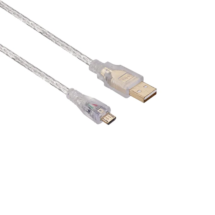 S-Link SLX-420 PS4 Kol Şarj Kablosu, 1.5 Metre Micro USB Şarj ve Data Kablosu, 2000mA USB-A to Micro USB Kablo, DualShock 4 Oyun Kolu Telefon Tablet Araç Kamerası ve Uyumlu Cihazlar İçin Şeffaf Kablo