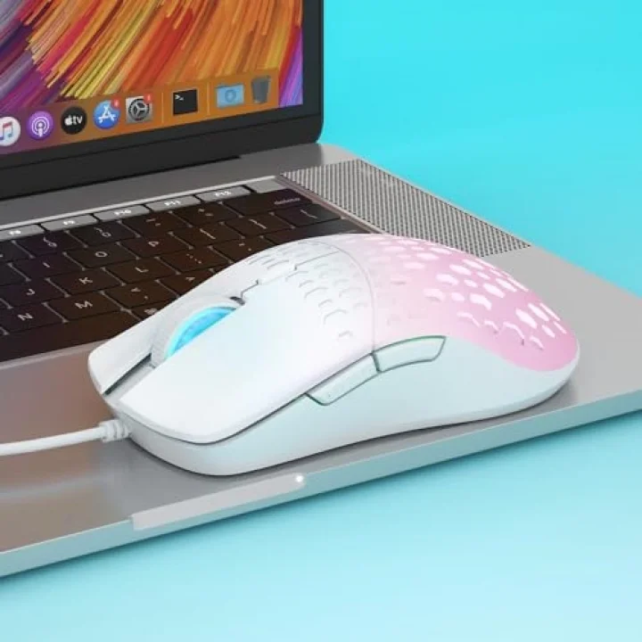 S11 Pro 3600DPI RGB Optik Gaming Mouse Pembe