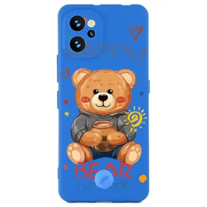 S19 Max Pro Baskılı Kamera Korumalı Silikon Kılıf, Mavi