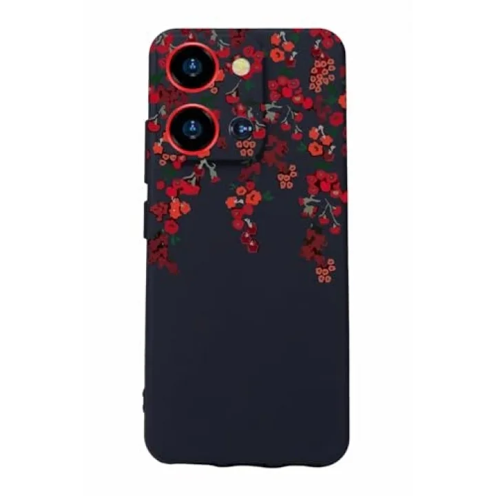 S19 Max Pro S ile Uyumlu Kamera Korumalı Baskılı Silikon Kılıf, Siyah