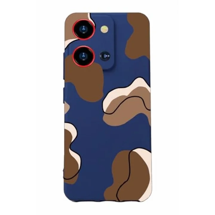 S19 Max Pro S Zoom ile Uyumlu Kamera Korumalı Silikon Kılıf, Lacivert, Baskılı