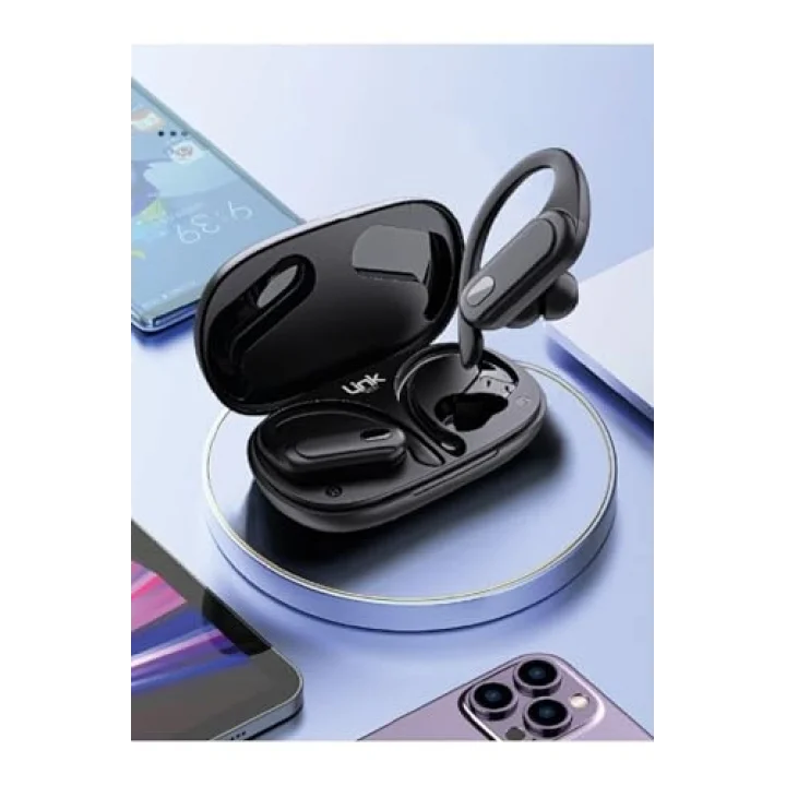 S28 TWS Spor Kancalı Bluetooth Kulaklık Siyah