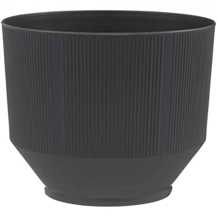 S282 Lüks Saksı Dekoratif Saksı, Antrasit, 18.5cm, 3.3 Litre