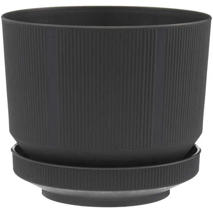 S282 Lüks Saksı Dekoratif Saksı, Antrasit, 18.5cm, 3.3 Litre