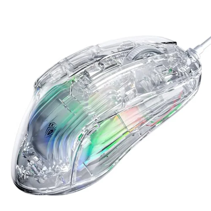 S80 7200DPI 7 Tuşlu RGB Şeffaf Optik Oyuncu Mouse