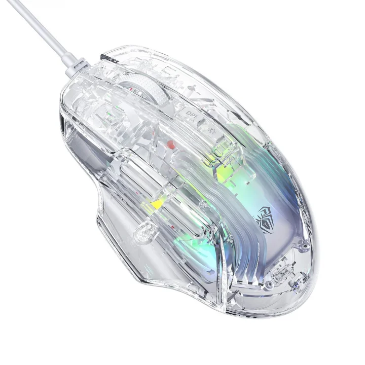 S80 7200DPI 7 Tuşlu RGB Şeffaf Optik Oyuncu Mouse