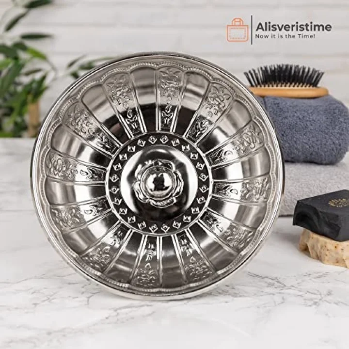 Sac Metal Dekoratif Banyo Kasesi (Gümüş Rengi)