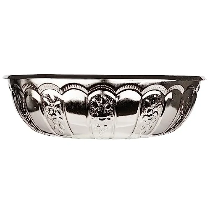 Sac Metal Dekoratif Banyo Kasesi (Gümüş Rengi)