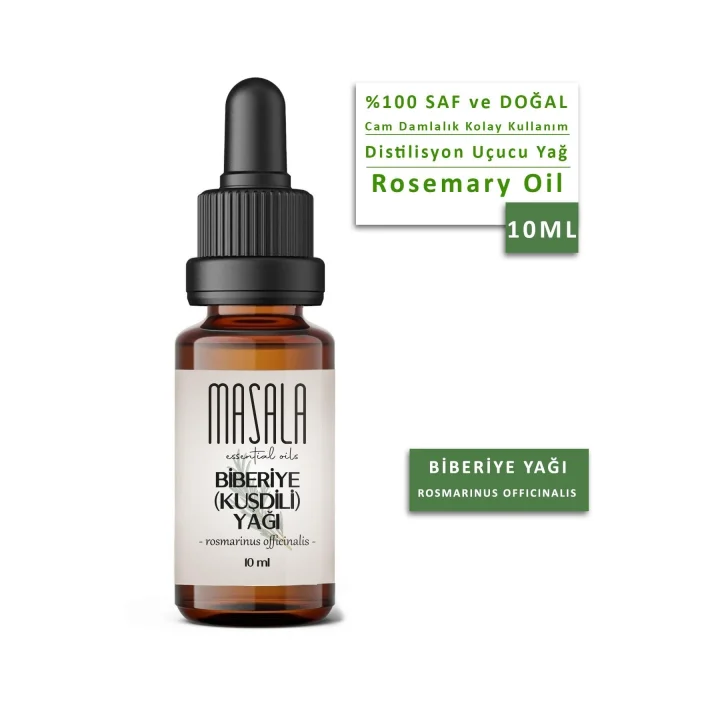 Saf Biberiye (Kuşdili) Yağı 10 ml. (Rosemary Oil)
