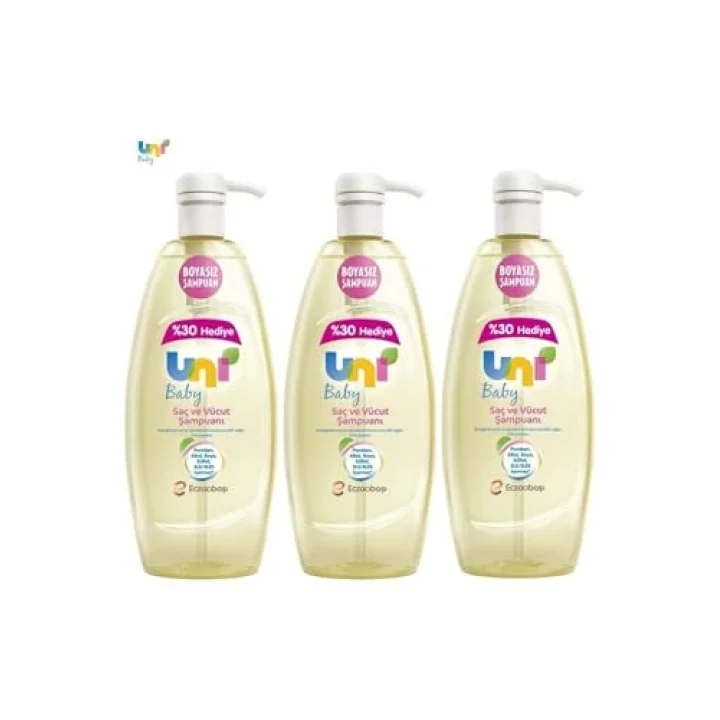 Şampuan Boyasız Pompalı Bebekler Için 3Lü Set 900 Ml