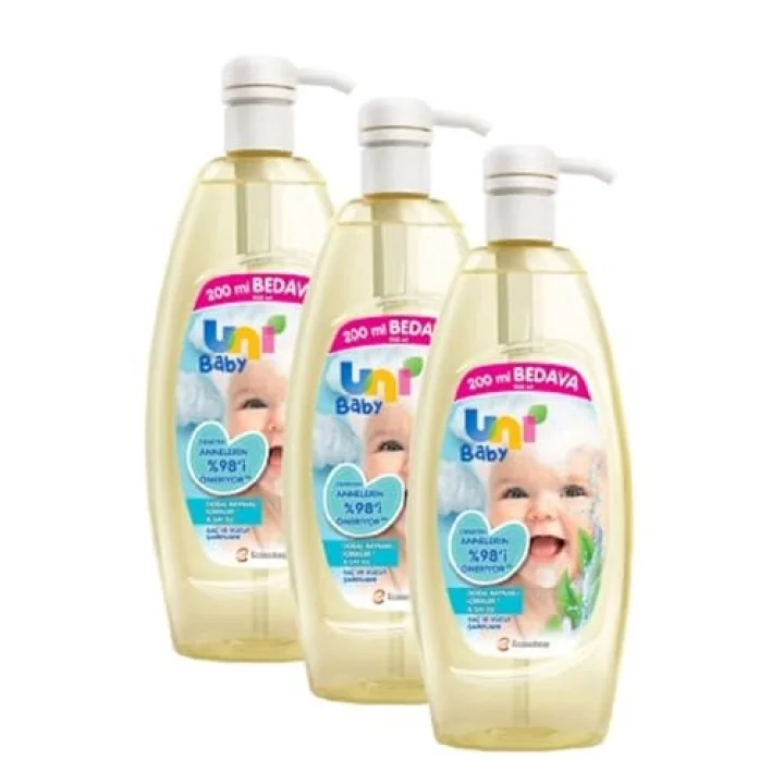 Şampuan Boyasız Pompalı Bebekler Için 3Lü Set 900 Ml