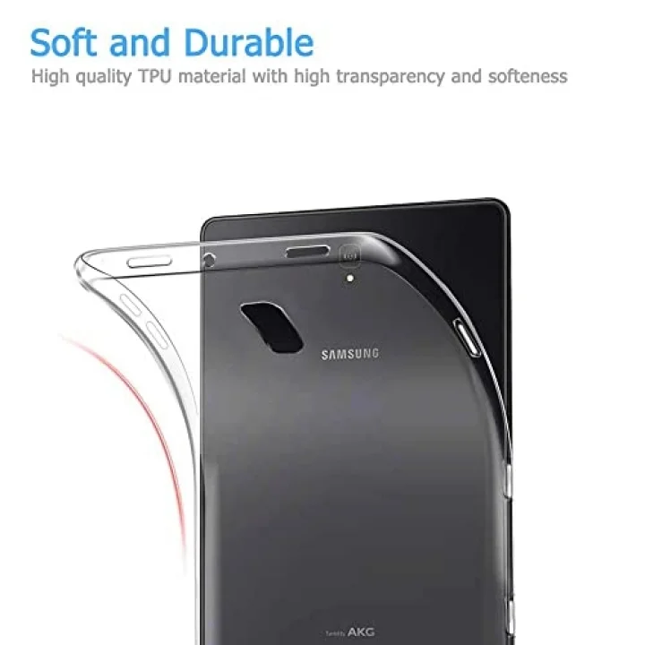 Samsung Galaxy Tab A 10.5 T590 T595 T597 ile uyumlu Kılıf Tablet Hibrit Silikon Case Şeffaf