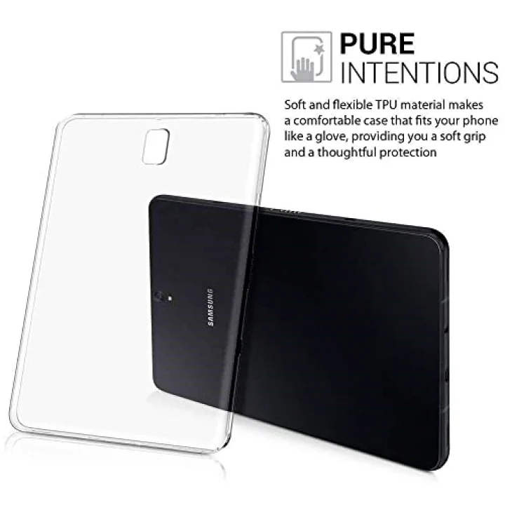 Samsung Galaxy Tab A 10.5 T590 T595 T597 ile uyumlu Kılıf Tablet Hibrit Silikon Case Şeffaf