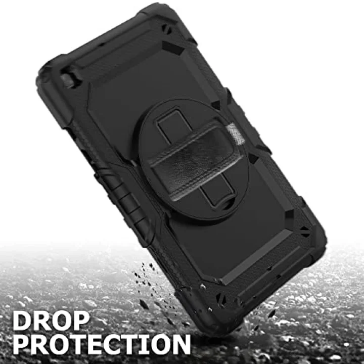 Samsung Galaxy Tab A 8.0 T290 T295 T297 ile uyumlu Kılıf Defender Askılı Pars Case Fuji Siyah