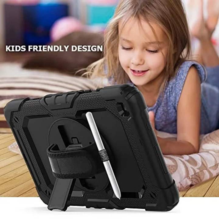 Samsung Galaxy Tab A 8.0 T290 T295 T297 ile uyumlu Kılıf Defender Askılı Pars Case Fuji Siyah