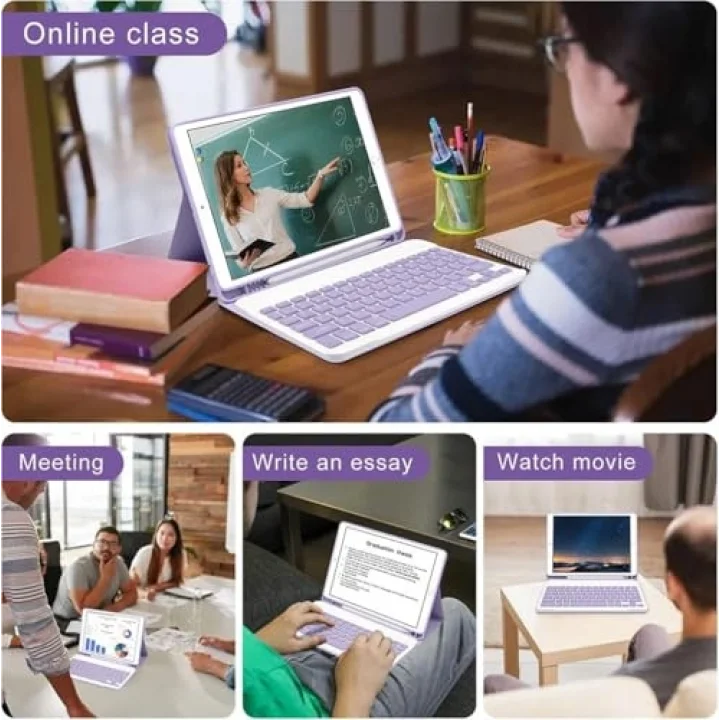 Samsung Galaxy Tab A11 Plus 11inç ile uyumlu Kılıf Kablosuz Klavyeli Case Mobax X230 X235 X236B