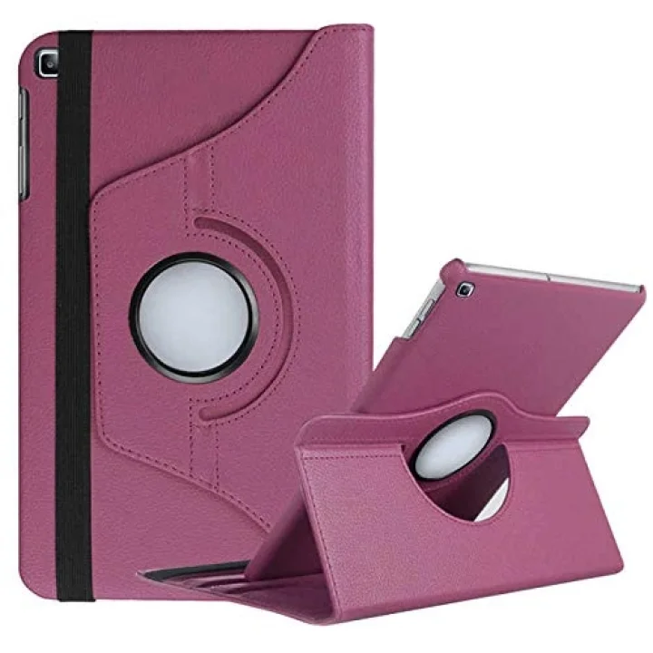 Samsung Galaxy Tab A8 10.5 SM-X200 2021 ile uyumlu Kılıf 360 Dönebilen Standlı Case Mor